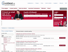 Tablet Screenshot of licitatiipublice.clubafaceri.ro